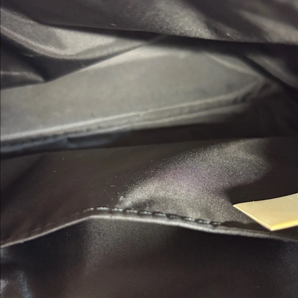 Kate Spade Black Zippered leather trimmed Pouch purse bag